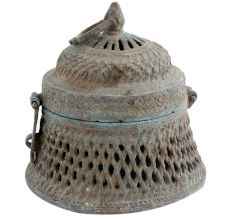 Handmade Multi Colored Tribal Brass Dhokra Jewelry Or TrinketÂ Box