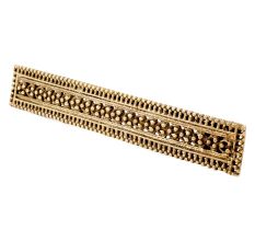 Hand carved Golden Brass Victorian Door Handle With Fine Carved Design