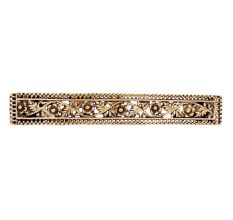 Hand carved Golden Brass Handle With Floral Border Design