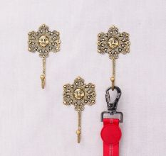 Handmade Yellow Brass Sun God Face Single Wall Hook