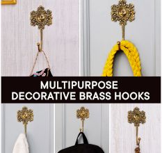 Handmade Yellow Brass Sun God Face Single Wall Hook