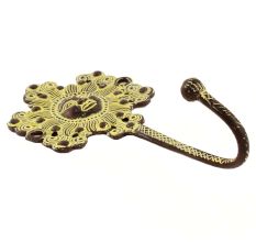 Handmade Golden Brass Sun Face Single Wall Hook