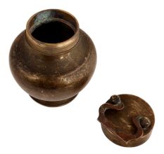 Handmade Antique Brass kamandal Pot For Storing Gangjal