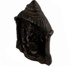 Handmade Black Brass Ganesha Idol In Temple Wall Hanging