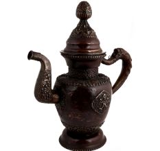 Handmade Black Copper Chinese Tea Pot  With Dragon Handles