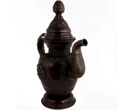 Handmade Black Copper Chinese Tea Pot  With Dragon Handles