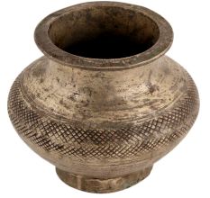 Brass Stylish Criss-cross Lota For Gifting And Home Decor