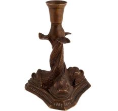 Copper Antique Fish Designed Candle Holder