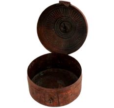 Copper Unique Design Circular Storage Box For Home Decor