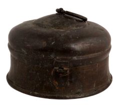 Brass Old-style Trinket Box With Round Handle