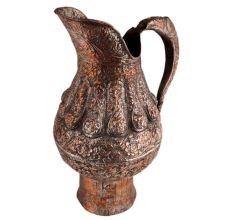 Copper Crafted Jug With Incredible Artwork And Patterns