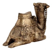 Handmade Stone Brown Brass Camel Statue
