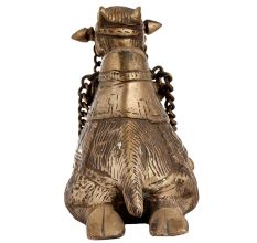 Handmade Stone Brown Brass Camel Statue