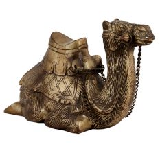 Handmade Brown  Sitting Camel Statue