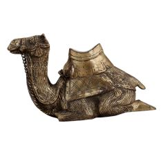Handmade Brown  Sitting Camel Statue