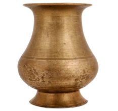 Handmade Antique Oriental Brass Vase Or Pot