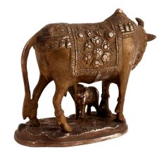 Cow With Calf Carved For Good Luck And Prosperity