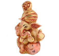 Ganesh's Hand-painted Handmade Small Designed From White Stone Powder