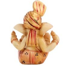 Ganesh's Hand-painted Handmade Small Designed From White Stone Powder