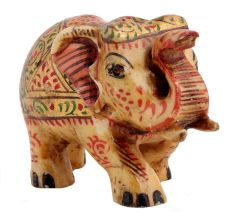 Elephant Hand-painted Trunk Up For Living Room Spaces