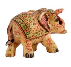 Elephant Hand-painted Trunk Up For Living Room Spaces
