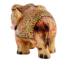 Elephant Hand-painted Trunk Up For Living Room Spaces