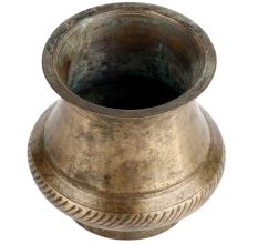 Holy Water Pot With Lines Carving Big
