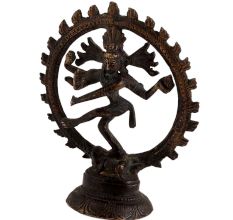 Handmade Black Brass Dancing Shiva Statue for Decoration