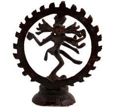 Handmade Black Brass Dancing Shiva Statue for Decoration