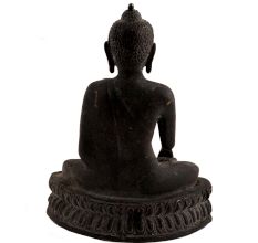 Handmade Black Brass Sitting Buddha Statue in Meditation