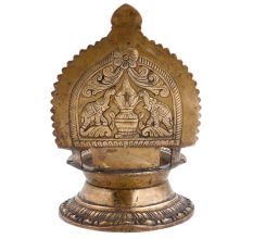 Handmade Brown Brass Ashtalakshmi VilakkuÂ Oil Lamp