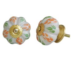 Mixed Leaf Ceramic Knob