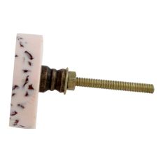 Baby Pink Terrazzo Marble Round Cabinet Knobs