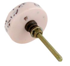Baby Pink Terrazzo Marble Round Cabinet Knobs