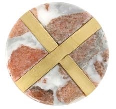 Fort Marble Brass Plated Cabinet Knobs