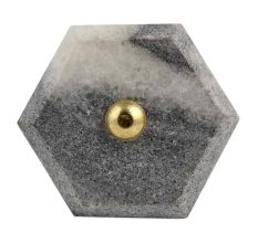 Grey Hexagon stone Cabinet knobs