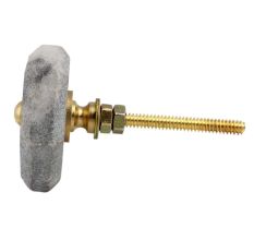 Grey Hexagon stone Cabinet knobs