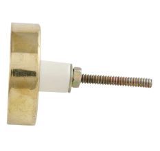 White Makrana Marble Brass Back Plate Cabinet Knobs