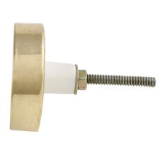 White Makrana Marble Brass Back Plate Dresser Knobs