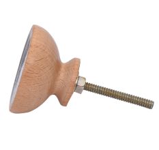 Grey Resin Natural Wooden Dresser Knobs