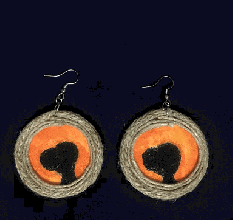 Morning Glory With Women Shadow Neckpiece With Earrings Set