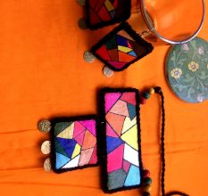 Satrangi Necklace With Contrast Earrings Set