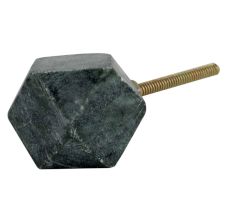 Forest Green Hexagon Stone Cabinet Knobs Online