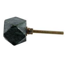 Forest Green Hexagon Stone Cabinet Knobs Online