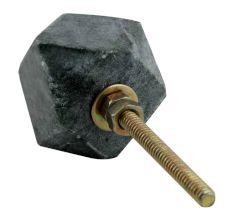 Forest Green Hexagon Stone Cabinet Knobs Online