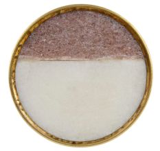 Pink White Stone Brass Plated Dresser Knobs