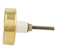 Pink White Stone Brass Plated Dresser Knobs