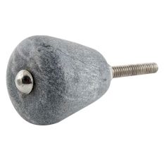 Round Grey Stone Dresser Knobs