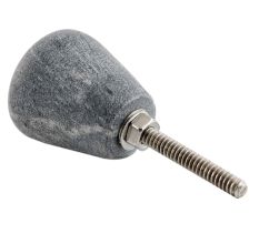 Round Grey Stone Dresser Knobs