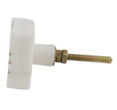 White Square Marble Brass Cabinet Knobs